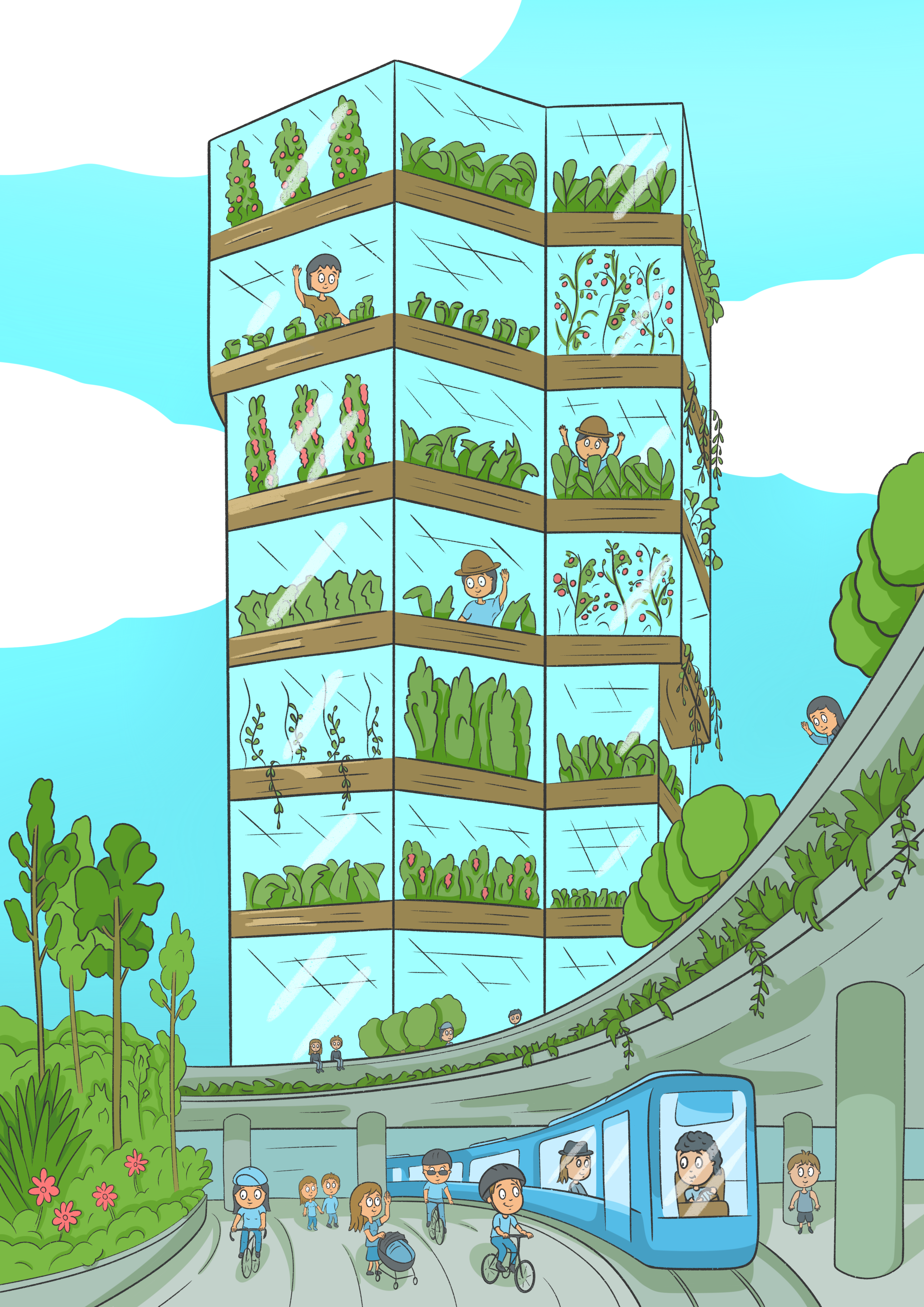 Green Tower by pewpew.design
